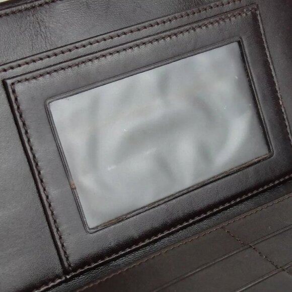 841195AM (C2) Fendi Wallet Long Zucca Dark Brown PVC - Picture 9 of 13